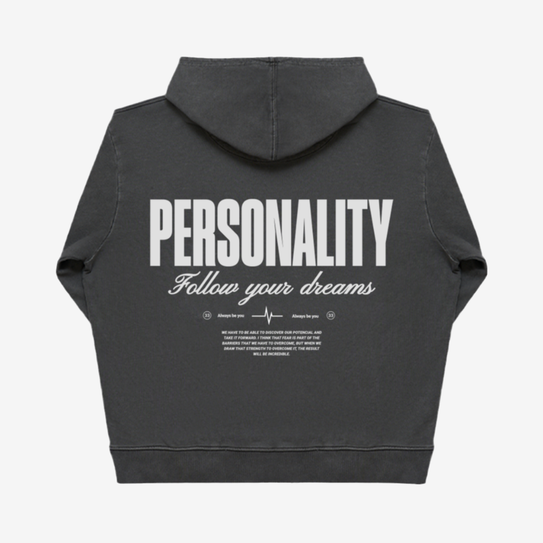 PERSONALITY BLACK OYSTER HOODIE
