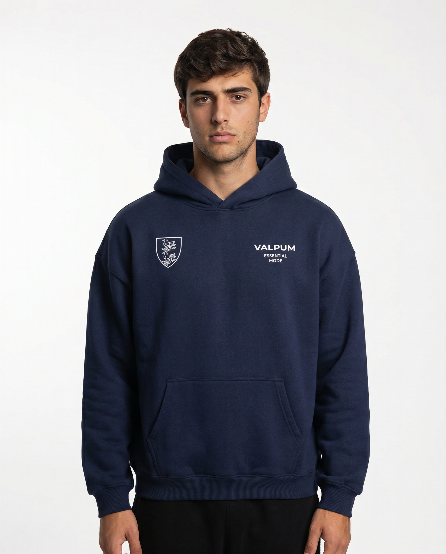 ESSENTIAL MODE NAVY HOODIE