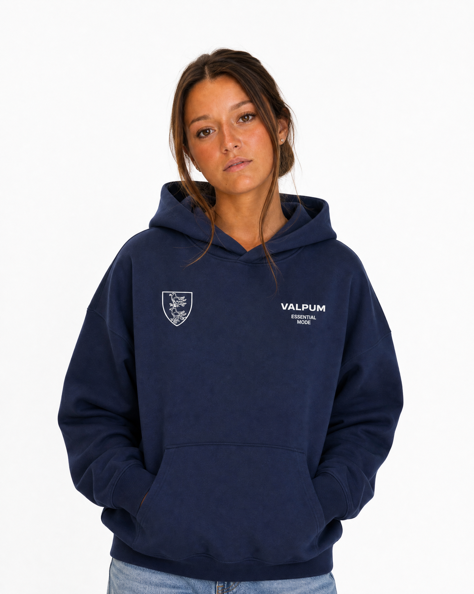 ESSENTIAL MODE NAVY HOODIE
