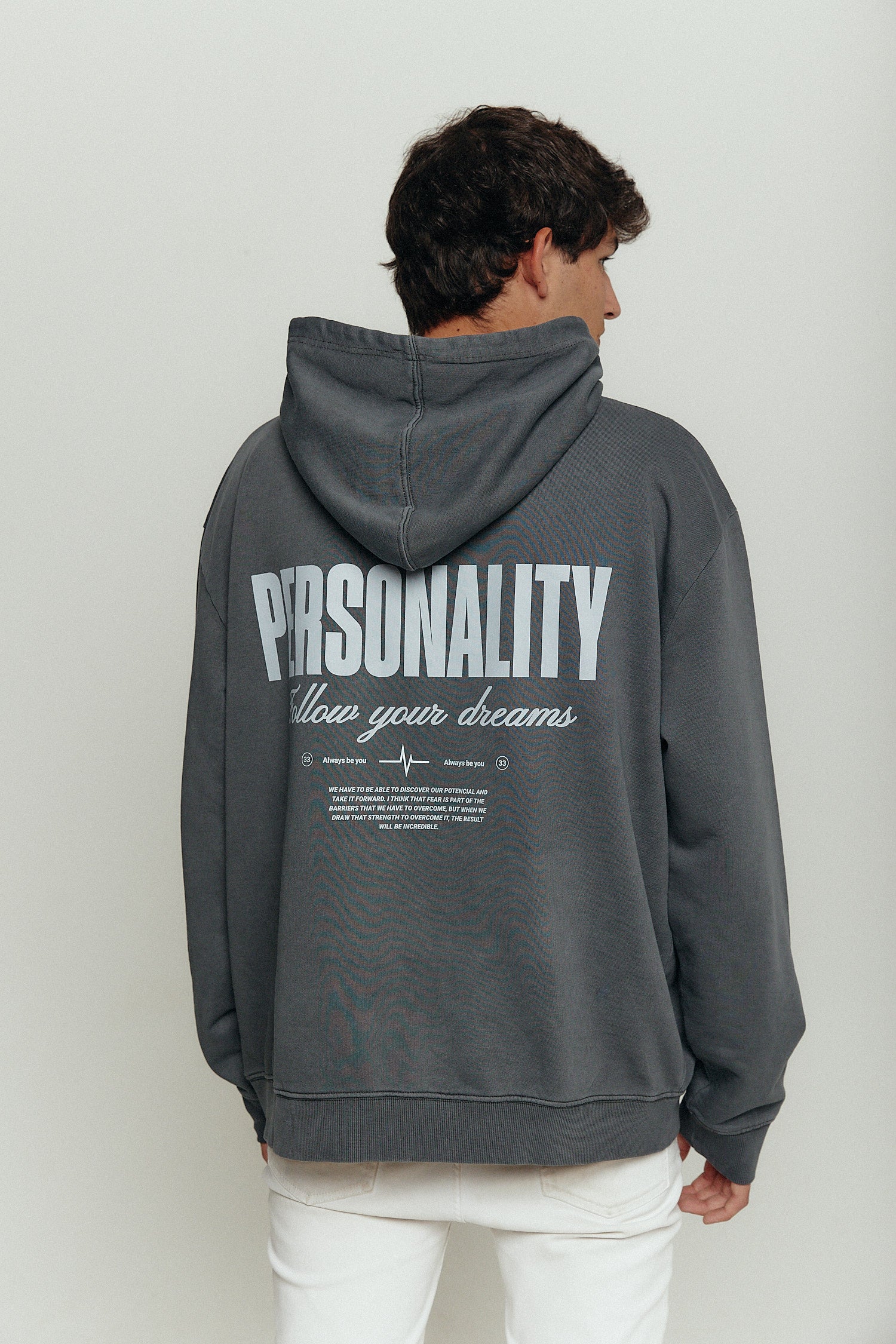 PERSONALITY BLACK OYSTER HOODIE